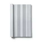 Striped Wallpaper, Vinyl Sheath, Length 15.6m, Width 100cm, Silver with Gray Color 