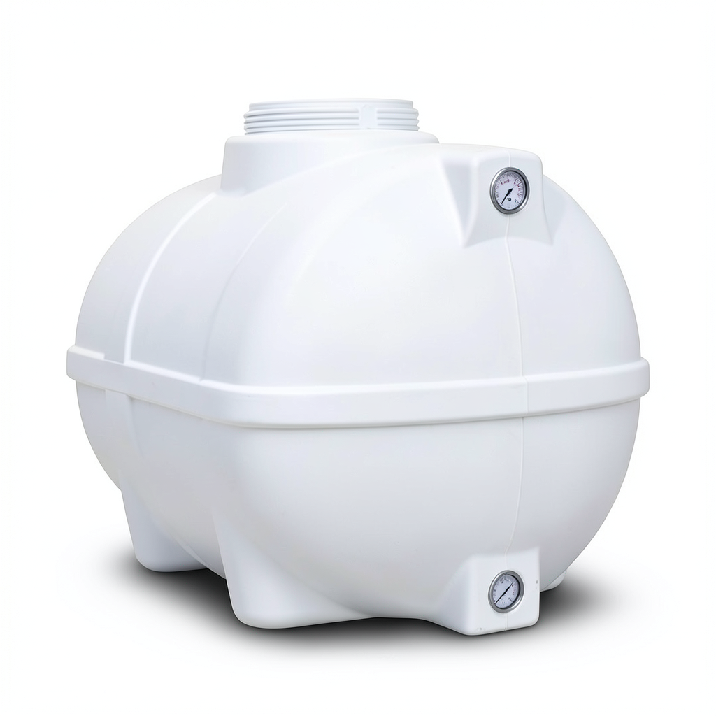 Water Tank 6000 Liter Polyethylene Horizontal 190 cm Diameter 270 cm Length