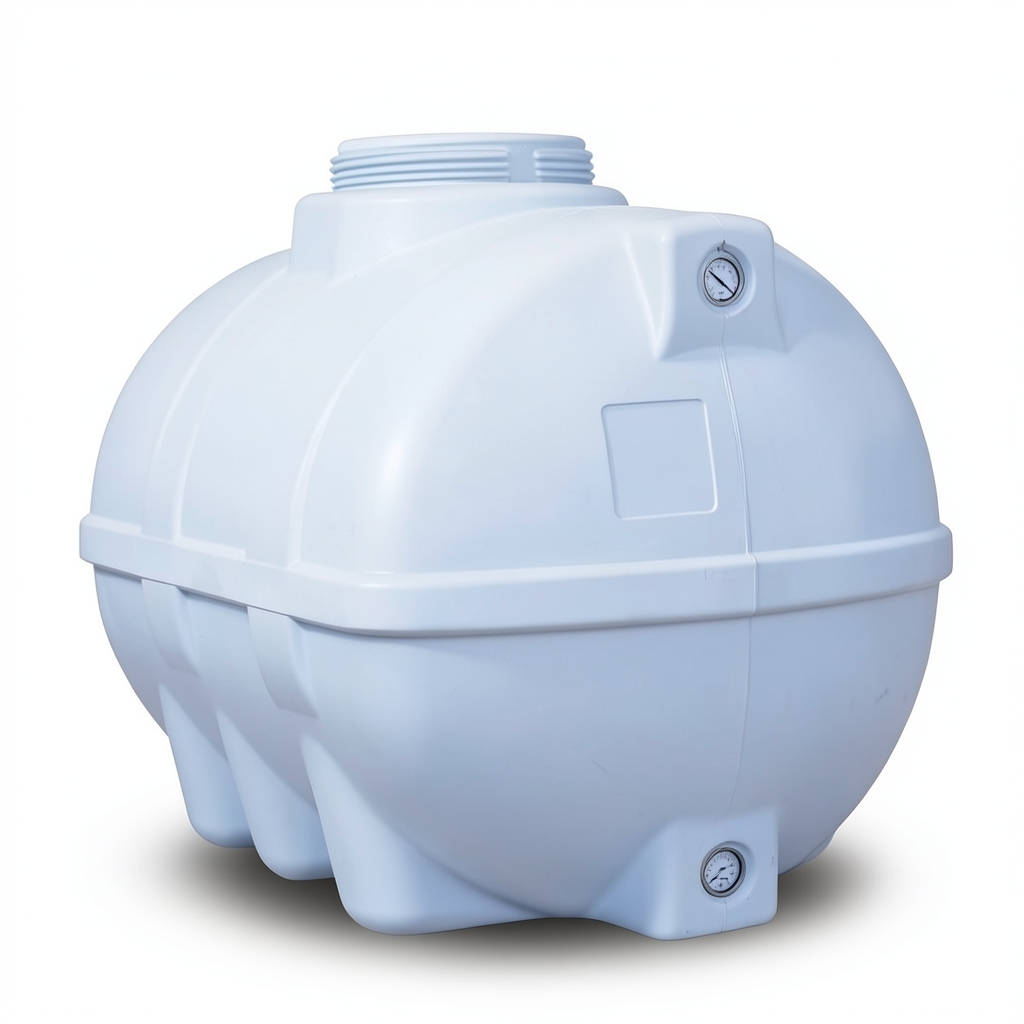 Water Tank 1000 Liter Polyethylene Horizontal, 105 cm Diameter, 160 cm Length