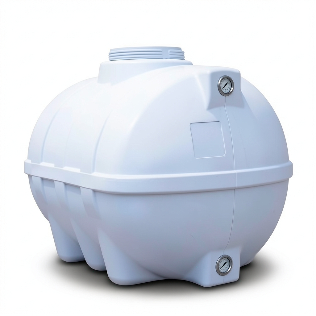 Water Tank 3000 Liter Polyethylene Horizontal, 143 cm Diameter, 225 cm Length