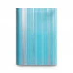 Wallpaper, Striped Design, Cyan with silver Color, Size 15.6m×100cm 