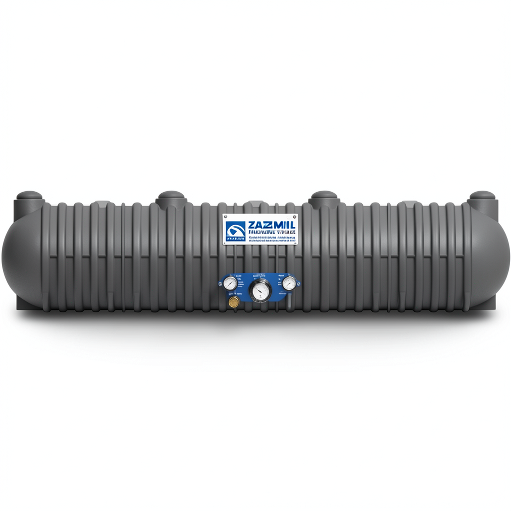 Water Tank Underground 7000 Liter Polyethylene, Diameter 2330 mm, Length 3194 mm | Al Zamil Tanks