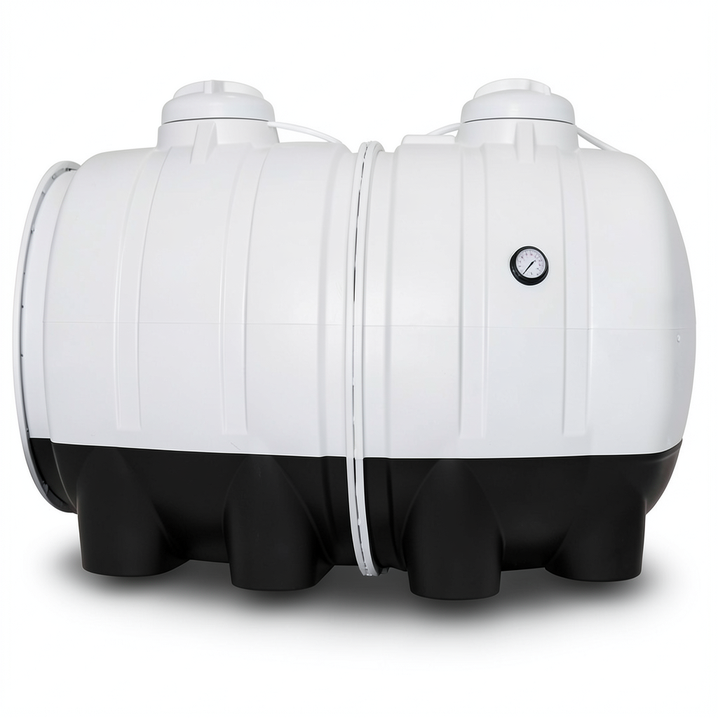 Water Tank 20000 Liter Polyethylene Modular, White/Black Layers