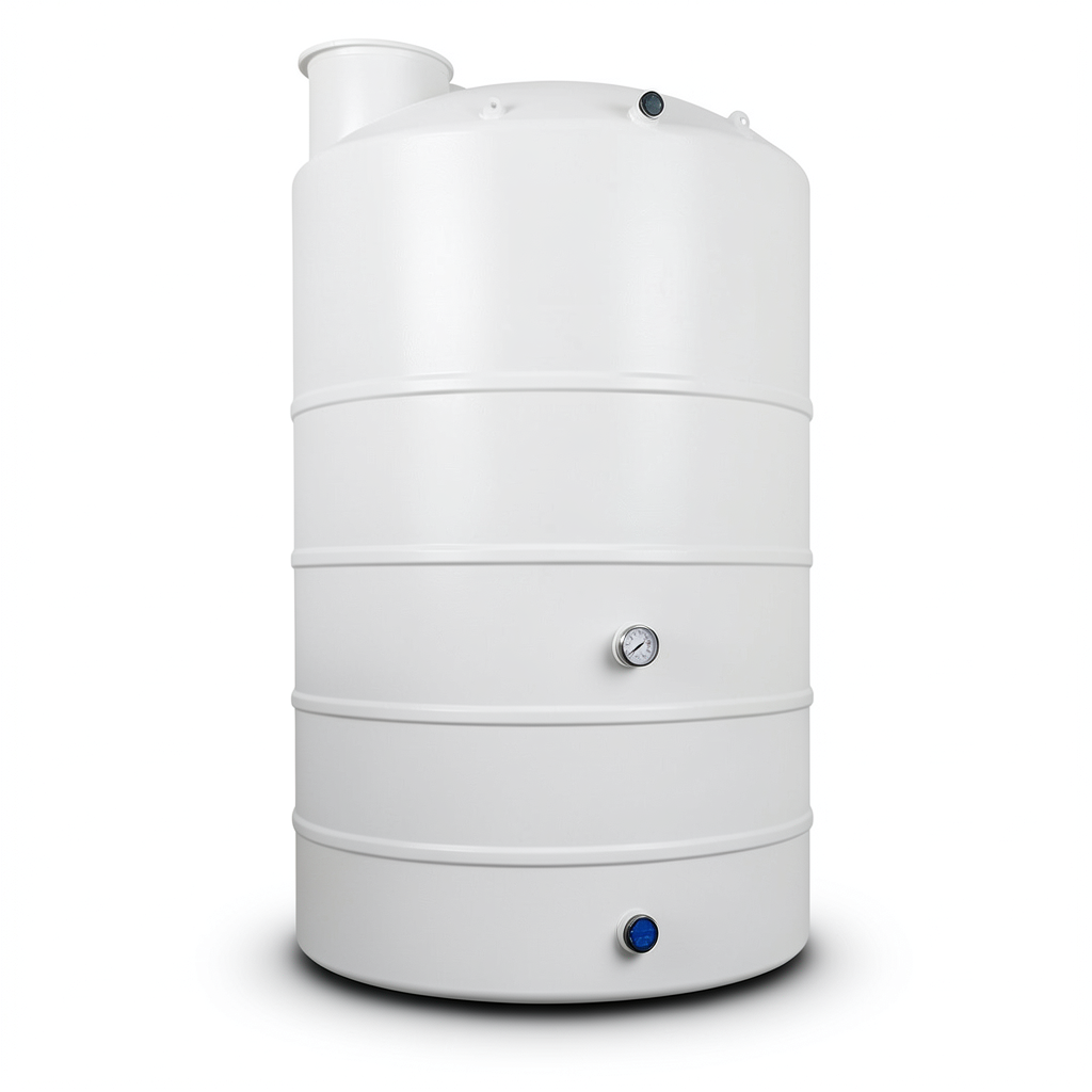 Water Tank Al-Qemah Vertical Fiberglass 20000 Liter, Size 2.90×3×3.10 m