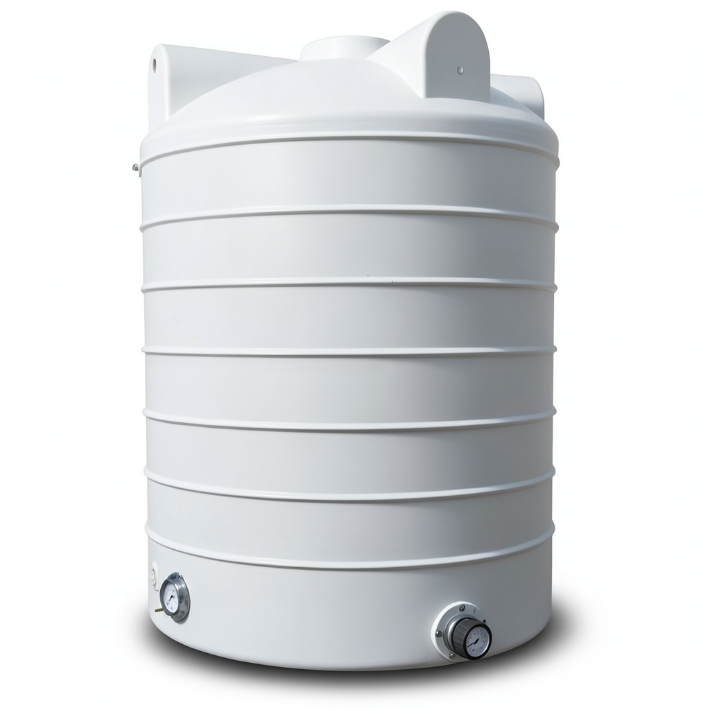 Water Tank Vertical Fiber Glass 2000 Liter Capacity 126×160 cm