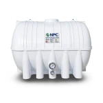 Horizontal Water Tank 7500 Liter Polyethylene White | National Polyethylene Company (NPC)