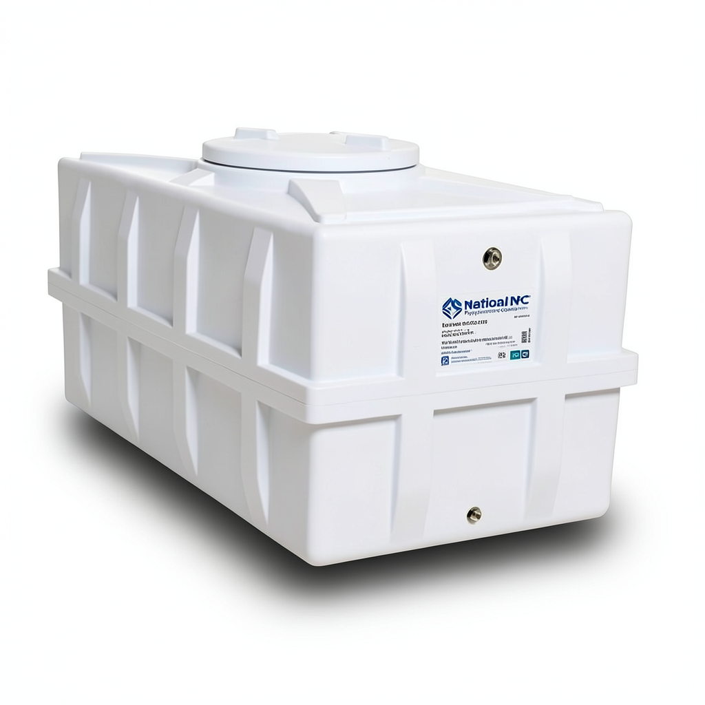 Horizontal Water Tank 500 Liter Polyethylene, White | National Polyethylene Company (NPC)