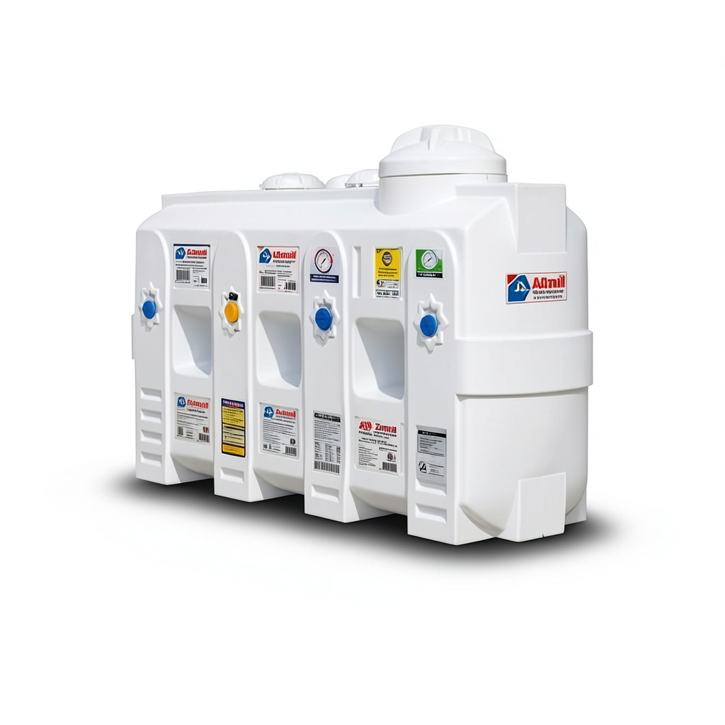 Water Tank Walkway 2000 liter Polyethylene, Size 77.5x287x122-149 cm | Al Zamil Tanks