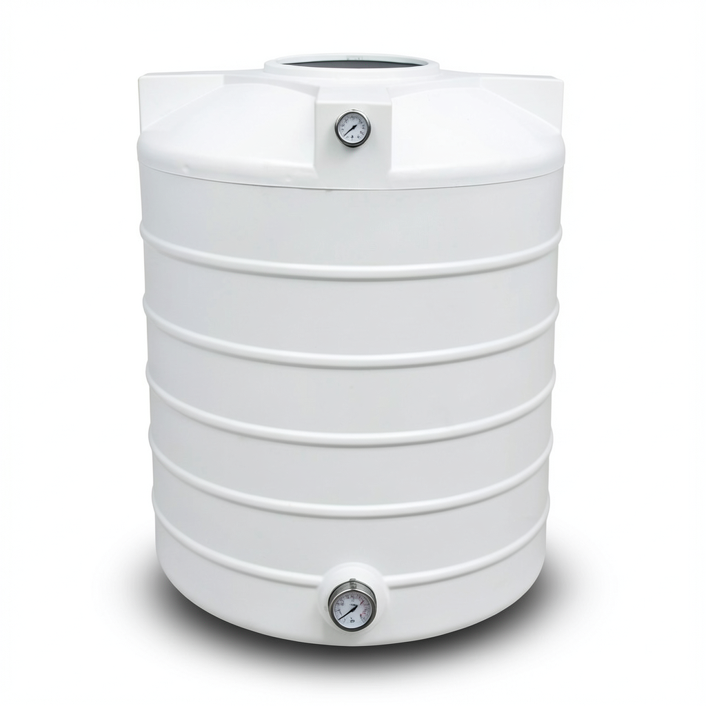 Water Tank 2000 Liter Capacity Polyethylene Vertical 1400 mm Diameter