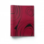 Wall Covering, Classic Design, Ruby red and black Color, Size 10m×53cm
