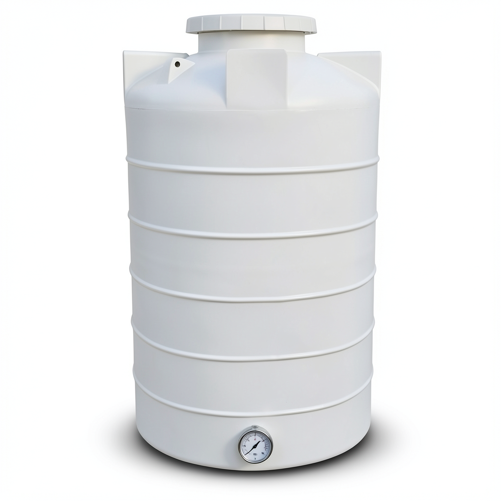 Water Tank 250 Liter Polyethylene Vertical, Diameter 65 cm, Height 126 cm