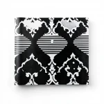 Wallpaper, Classic Design, snowy white on black Color, Size 10m×53cm