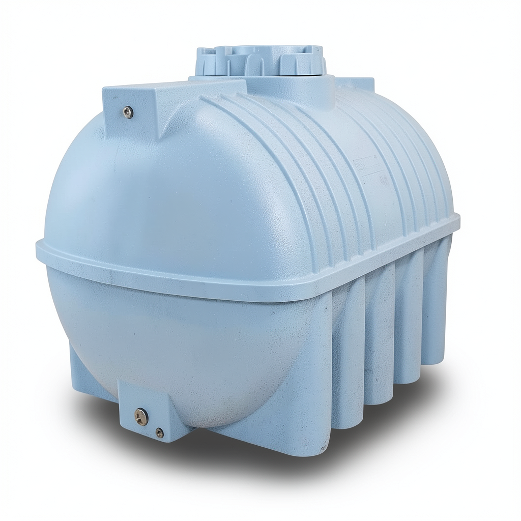 Water Tank Polyethylene Horizontal 25000 liter Capacity, 317 cm Diameter