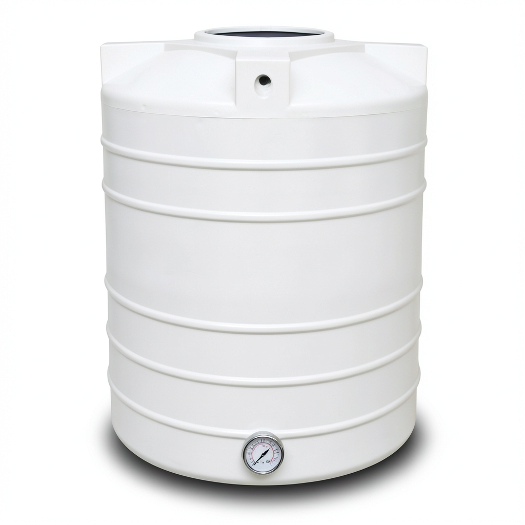 Water Tank 2000 Liter Polyethylene Vertical Short Size 140×125 cm