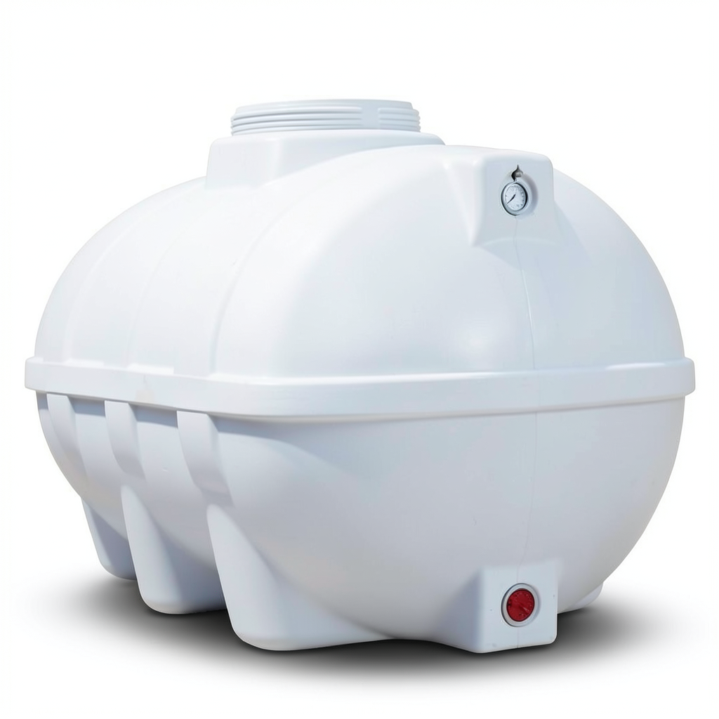 Water Tank 15000 Liter Horizontal Fiberglass, Diameter 184-244 cm