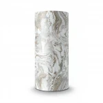Wall Covering, Classic Design, white with brown and gray Color, Size 15.6m×106cm 