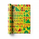 Youthful Wallpaper, Color yellow with green and red, Length 15.6m, Width 106cm 