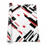 Vinyl Wallpaper, Youthful Design, Size 15.6m×106cm, white with black and red Color 