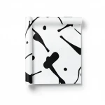 Vinyl Wall Decoration, Youthful Design, Size 10m×53cm, white and black Color 
