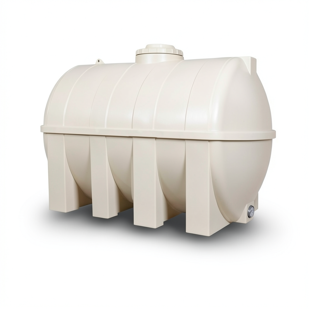 Water Tank Al Kawthar Horizontal Polyethylene 2000 Liter, Size 195×122×131 cm