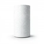 Patterned Wallpaper, Size 15.6m×100cm, white with gray color 