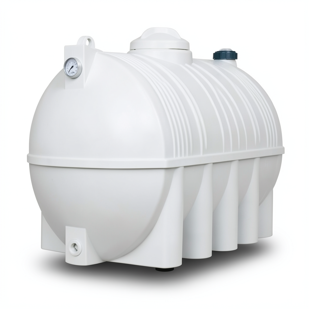 Water Tank Horizontal Polyethylene 1500 Liter Capacity