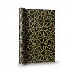 Patterned Wallpaper, Size 15.6m×100cm, black with gold color