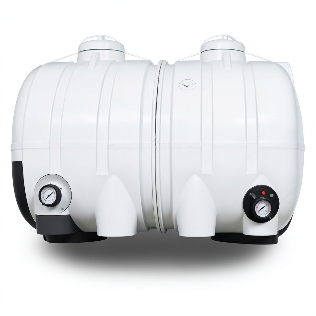 Water Tank 20000 Liter Polyethylene Modular, White/Black Layers