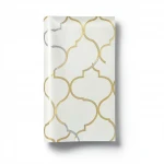 Vinyl Wallpaper, Patterned Design, Size 15.6m × 106 cm, Gold with Silver Color 