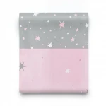 Vinyl Wall Decoration, Youthful Design, Size 10m×53cm, gray an pink Color 