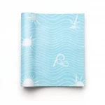 Vinyl Wallpaper, Youthful Design, Size 10m×53cm, Cyan Color 