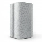 Patterned Wallpaper, Length 15.6 meters, Width 100 cm, Gray Color
