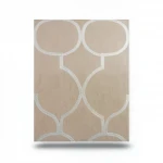 Vinyl Wallpaper, Patterned Design, Size 15.6m × 106 cm, Light Brown with Silver Color 
