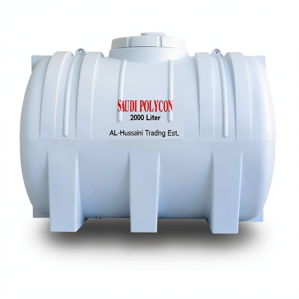Water Tank Horizontal Polyethylene 2000 Liter Capacity | AL-Hussaini trading Est.