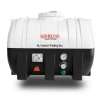 Horizontal Water Tank 2500 Liter Polyethylene, White/Black Layers | AL-Hussaini trading Est.