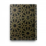 Patterned Wallpaper, Size 15.6m×100cm, black with gold color