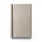 Vinyl Wallpaper, Patterned Design, Size 15.6m × 106 cm, Light Brown with Silver Color 