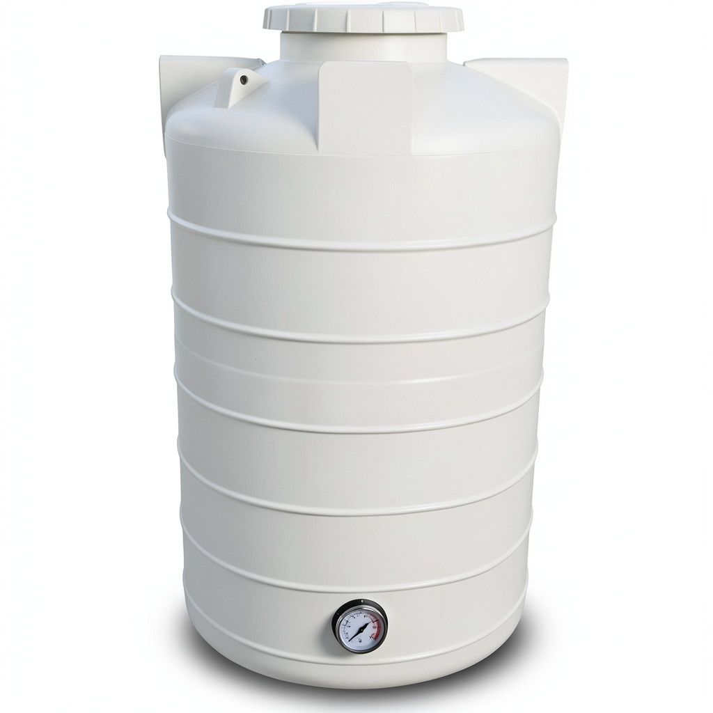 Water Tank 400 Liter Polyethylene Vertical, Diameter 89 cm, Height 81 cm