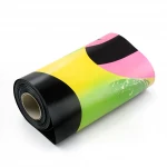 Vinyl Wall Decoration, Youthful Design, Size 10m×53cm, black with yellow, green and pink Color