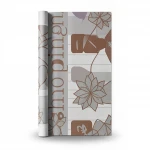Vinyl Wallpaper, Youthful Design, Size 10m×53cm, brown with gray Color 
