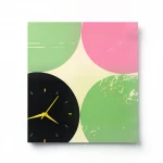 Vinyl Wall Decoration, Youthful Design, Size 10m×53cm, black with yellow, green and pink Color