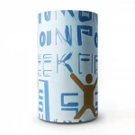Vinyl Wallpaper, Youthful Design, Size 10m×53cm, blue and brown Color 