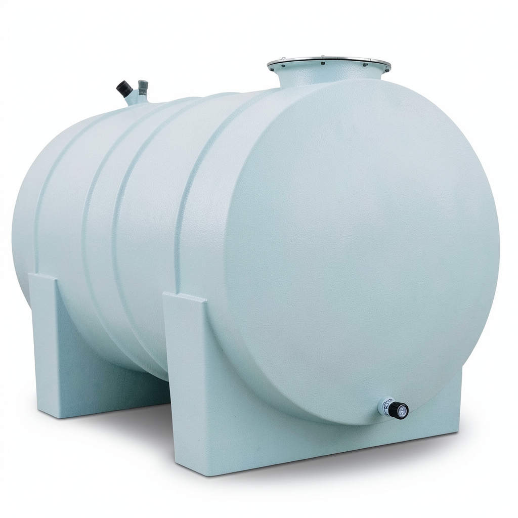 Water Tank Horizontal 3000 Liter Fiberglass Diameter 120 cm