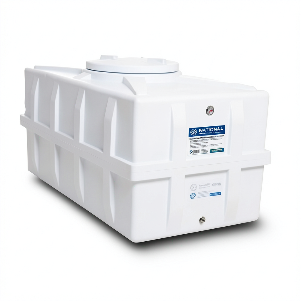Horizontal Water Tank 300 Liter Polyethylene, White | National Polyethylene Company (NPC)