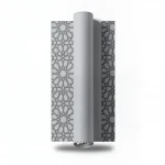 Embossed Wallpaper, Size 15.6m×100cm, Gray with dark gray color 