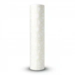 Patterned Wallpaper, Length 15.6 meters, Width 100 cm, white with beige Color 