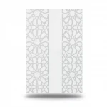 Patterned Wallpaper, Size 15.6m×100cm, White with Gray color 