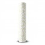 Patterned Wallpaper, Length 15.6 meters, Width 100 cm, white with beige Color 