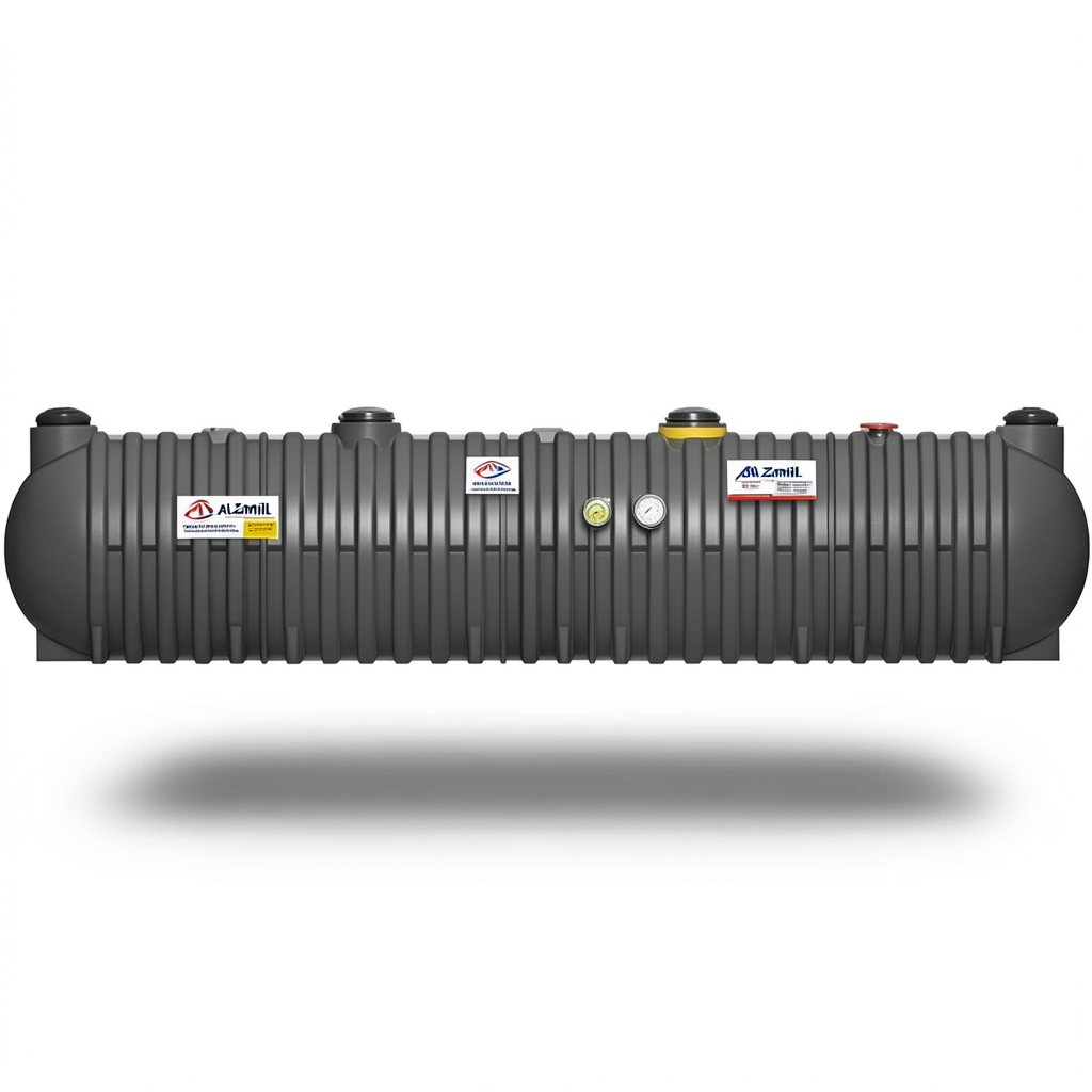 Water Tank 5000 Liter Polyethylene Underground, Length 1900 mm Diameter 2330 mm | Al Zamil Tanks