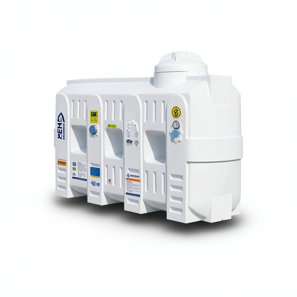 Water Tank Walkway 2000 liter Polyethylene, Size 77.5x287x122-149 cm | Al Zamil Tanks
